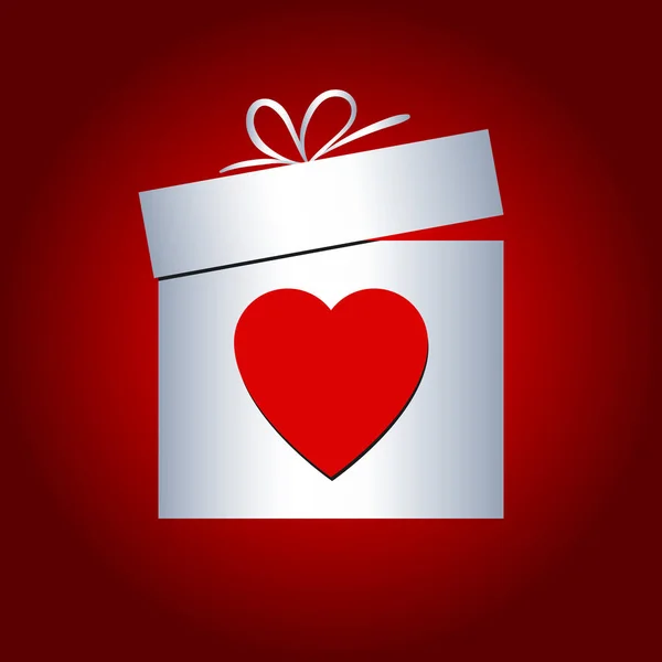 Dárkové krabice a srdce symbol pro valentinky den — Stockový vektor