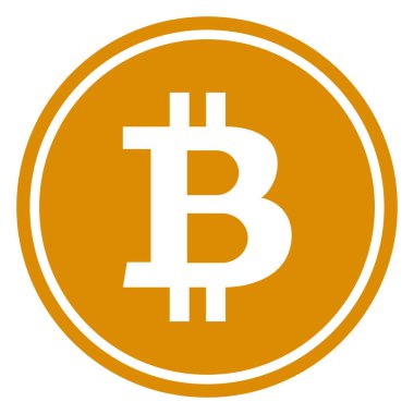Vektör düz bitcoins simgesi