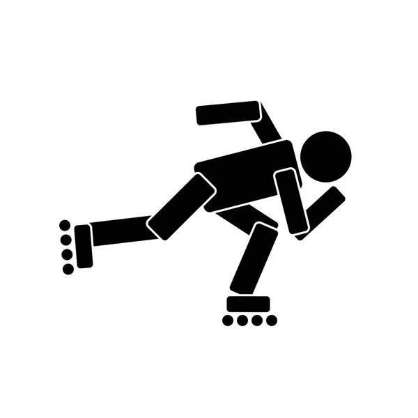 Roller skating sport — Stockvector