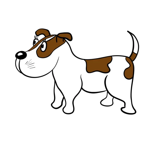 Netter Hund auf weißem Hintergrund — Stockvektor