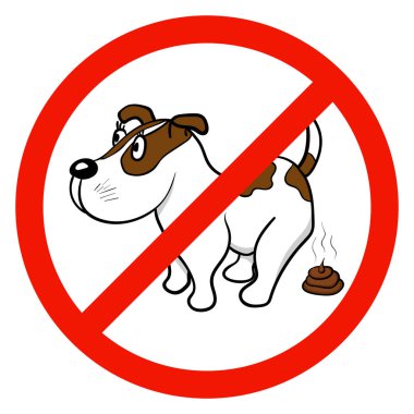 Köpekler ile yürüyüş yasaklar bir işaret