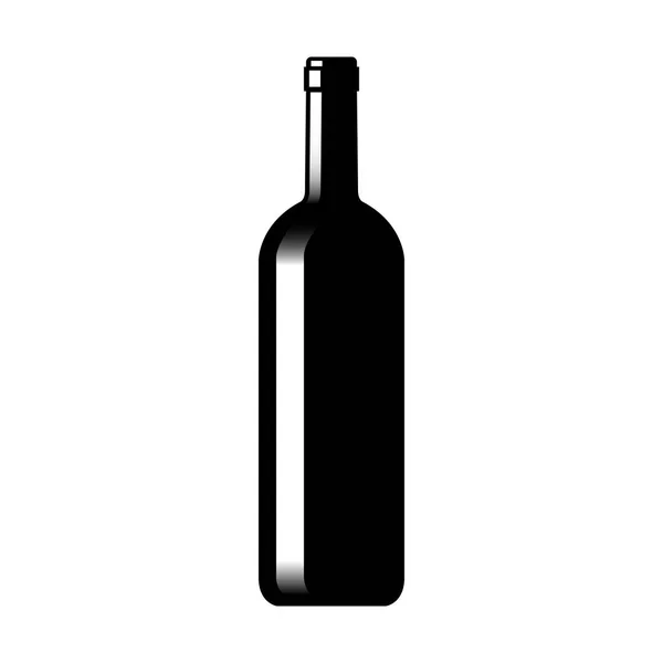 Sylwetka butelki wina — Wektor stockowy