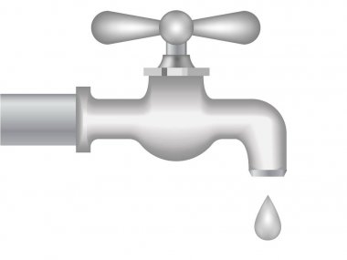 Su damlacıkları musluk