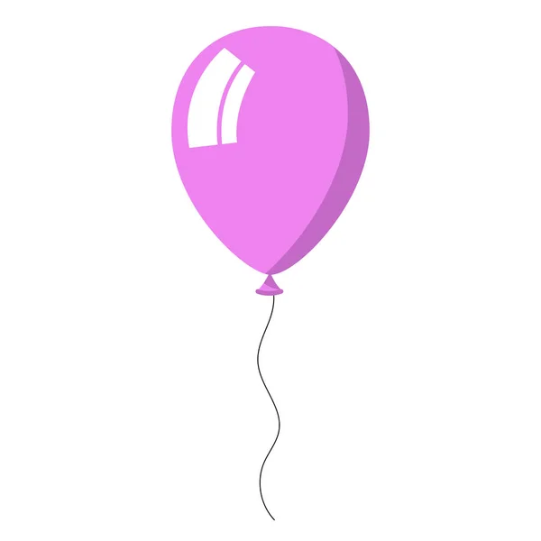 Violett ballongen på vit bakgrund — Stock vektor