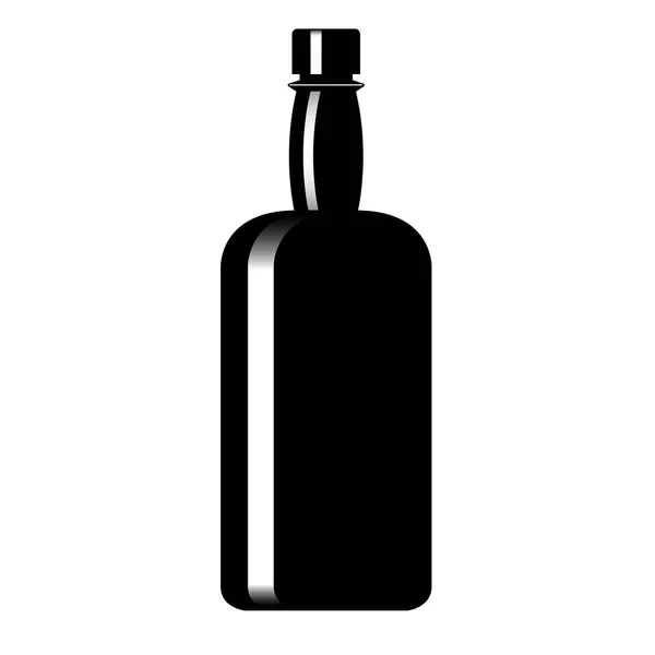 Sylwetka butelki z napoju alkoholowego — Wektor stockowy