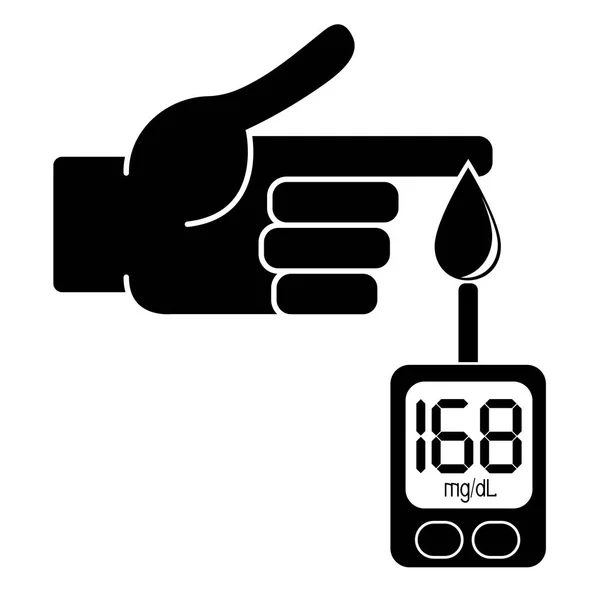 Measurement of glucose in the blood — Stock Vector