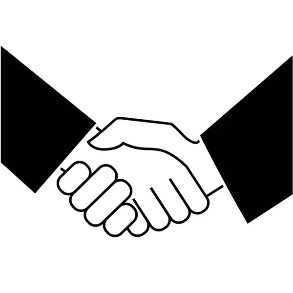 Business handshake. Ikona na białym tle — Wektor stockowy