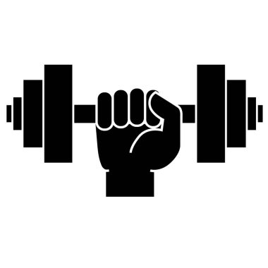 Dumbbell elinde. Simge