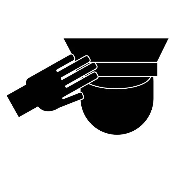 Icono de un hombre de servicio de saludo — Vector de stock