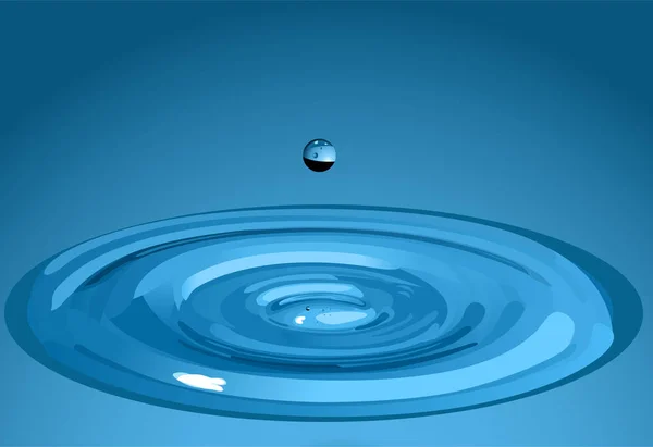 Kapky padající vody — Stockový vektor