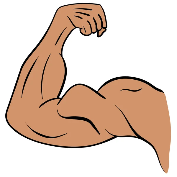 Brazo masculino fuerte. Símbolo de Poder y Músculo — Vector de stock