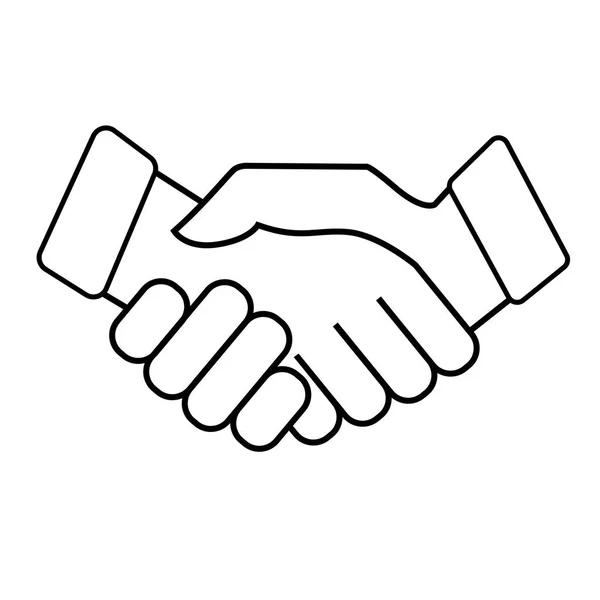 Business handshake. Ikona na białym tle — Wektor stockowy