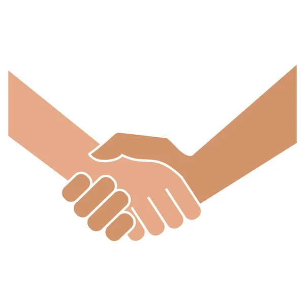 Handshake. Ikona na bílém pozadí — Stockový vektor