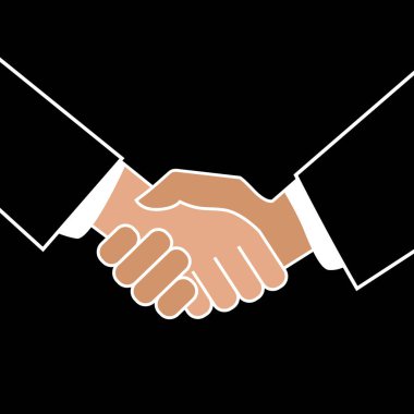 İş karşılıklı. Siyah arka plan üstünde kutsal kişilerin resmi