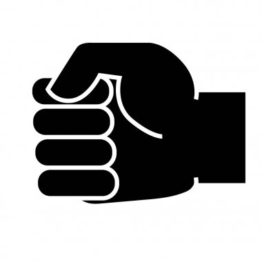 Bir yumruk sıkılı el. Simge