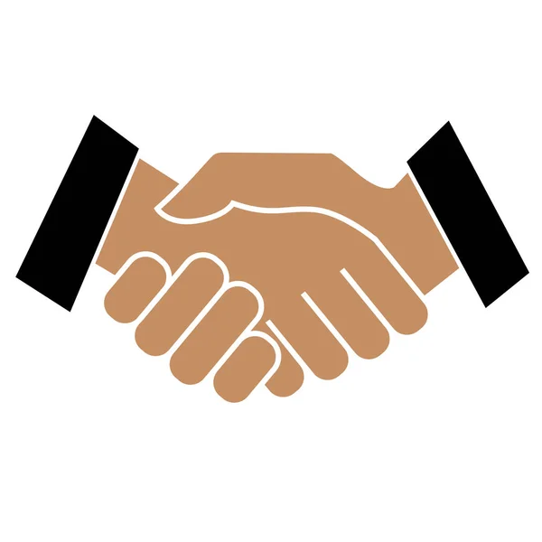 Business handshake. Ikona na białym tle — Wektor stockowy