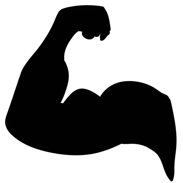 Braccio maschile forte. Simbolo di Potere e Muscolo — Vettoriale Stock