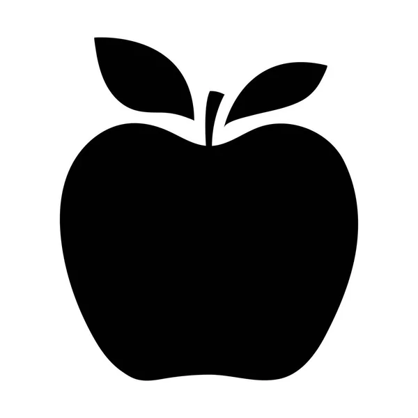 Las siluetas de la manzana — Vector de stock