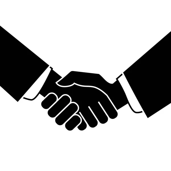 Business handshake. Ikona na białym tle — Wektor stockowy
