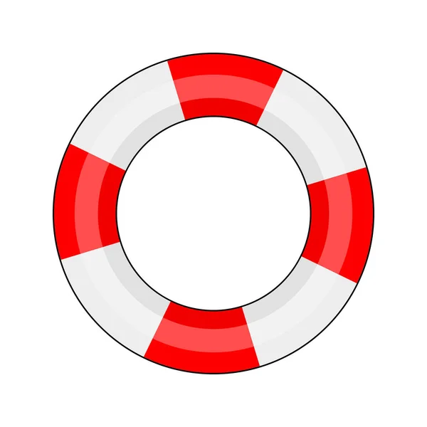 白い背景に救命浮輪 — ストックベクタ