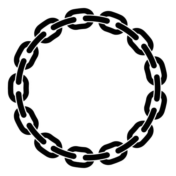 Round frame of chain — Stock Vector