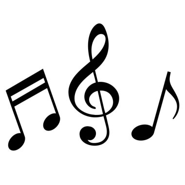 Signs of a musical notation clipart