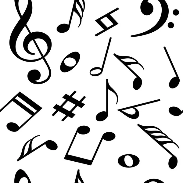 Seamless vector pattern with music notes — Stock Vector