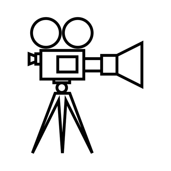 Film fényképezőgép állvány ikonra — Stock Vector