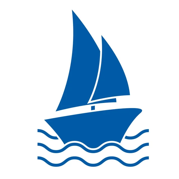 帆ボート アイコン — ストックベクタ