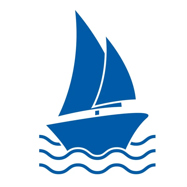 Icono del barco de vela — Vector de stock