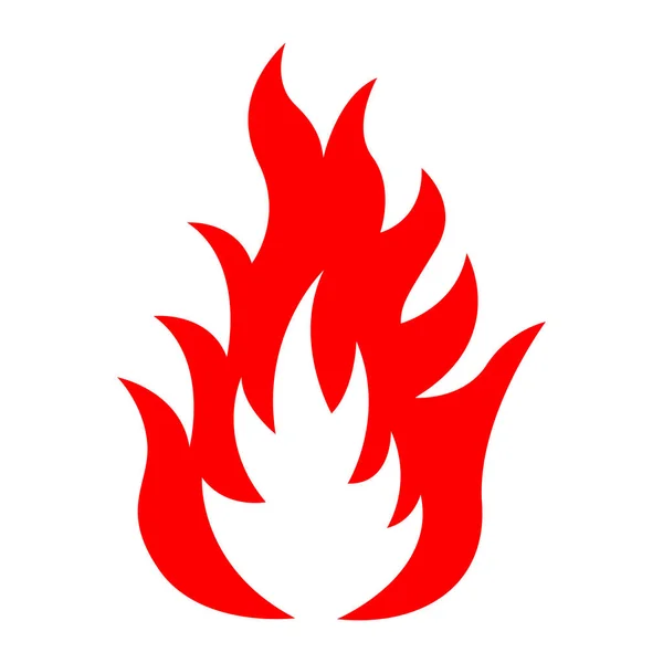 Icona di fuoco rosso — Vettoriale Stock