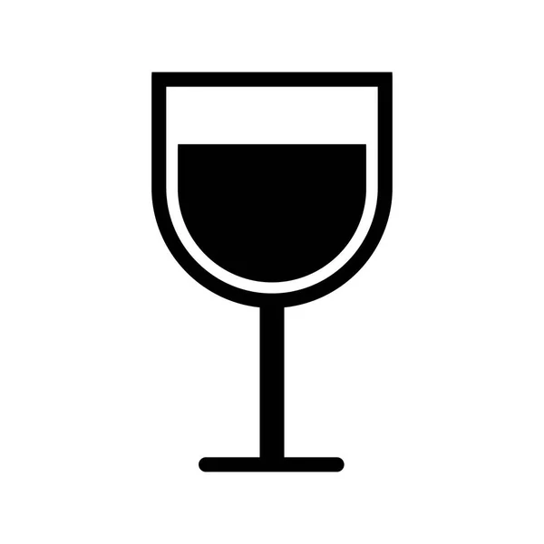 Pohár vörösbor. Vektor ikon — Stock Vector