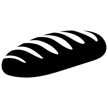 Ekmek ikonu. vektör illüstrasyonu