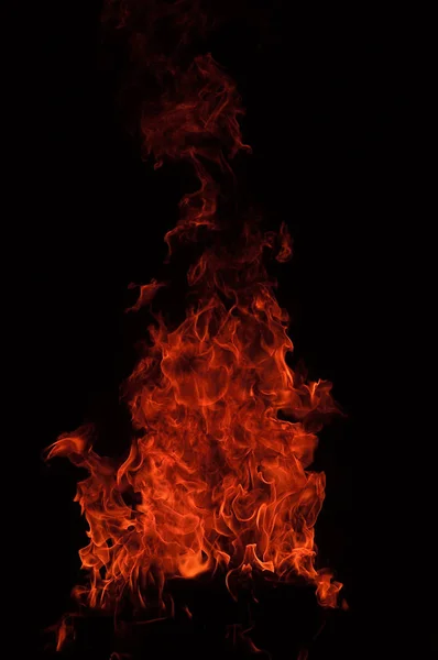 Flammes de feu en noir . — Photo