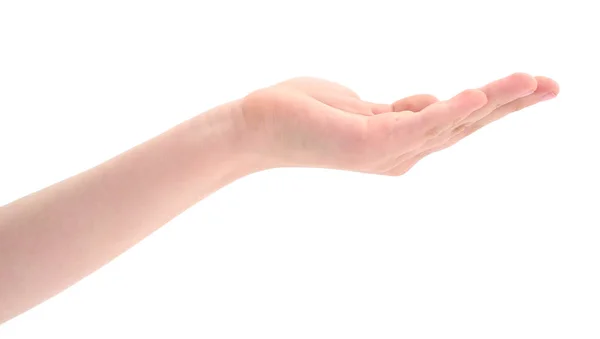 Kind Hand geïsoleerd. — Stockfoto