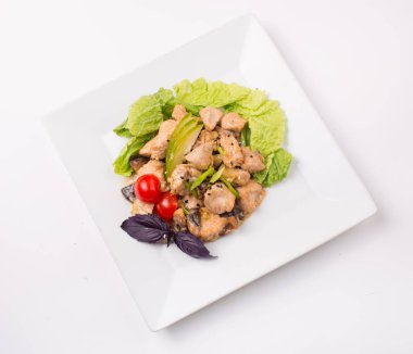 Tavuk lahana ile mantar