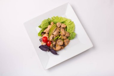 Tavuk lahana ile mantar