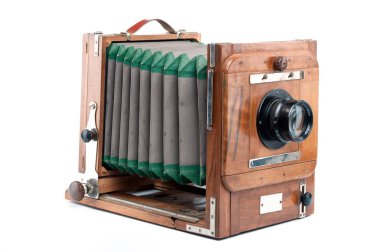 Old large wooden camera clipart