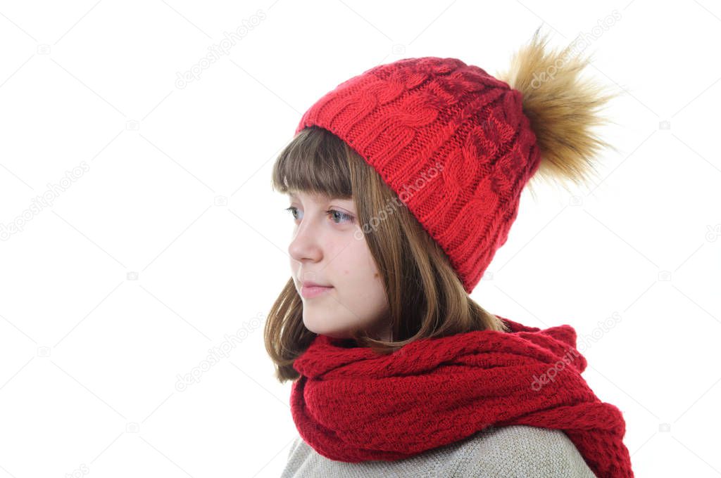 girl in hat and scarf