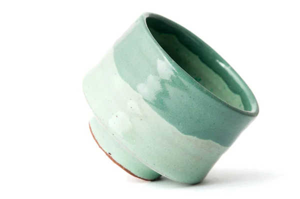 Zelený keramický pohár — Stock fotografie