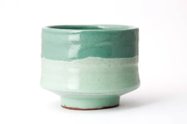 Tazza di ceramica verde — Foto Stock