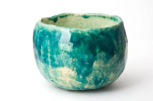 緑の陶器カップ — ストック写真