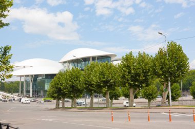 Tiflis, Gürcistan - 08 Ağustos 2013: Tiflis Merkezi kamu hizmeti salonunda bu
