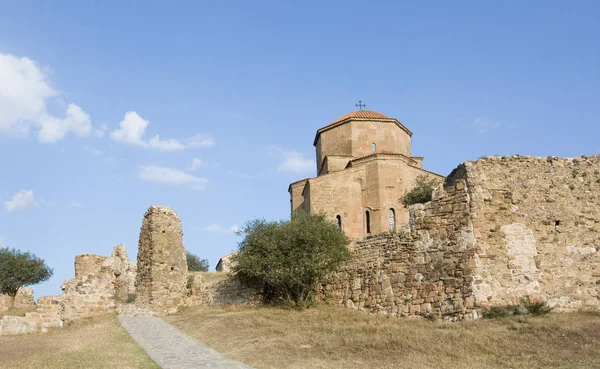 Džvari Gruzínské Ortodoxní Klášter Šestého Století Poblíž Mtskheta Nejznámější Symbol — Stock fotografie