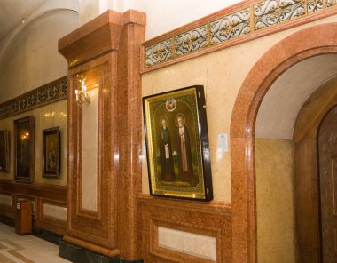 Tiflis, Gürcistan-Ağustos 7,2013: Holy Trinity Katedrali, Tbilisi iç. Gürcistan Cumhuriyeti