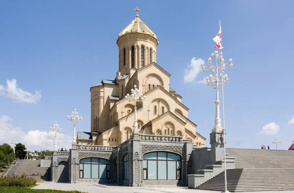 第比利斯圣三一大教堂 这是位于格鲁吉亚首都第比利斯的格鲁吉亚东正教教堂的主要大教堂 — 图库照片