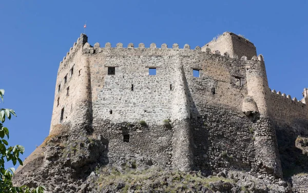 Khertvisi Ist Eine Mittelalterliche Festung Hohen Ufer Des Flusses Mtkvari — Stockfoto