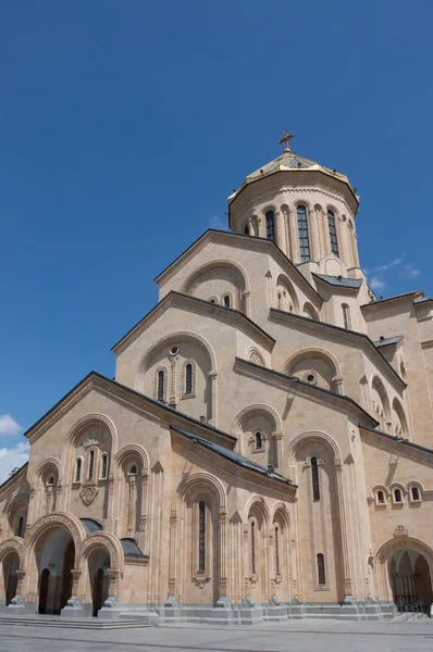 Die Dreifaltigkeitskathedrale Von Tiflis Dies Ist Die Hauptkathedrale Der Georgischen — Stockfoto