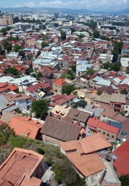 Tiflis tarihi merkezi görünümü. Gürcistan Cumhuriyeti