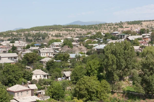 Pohled Shora Městě Akhaltsikhe Akhaltsikhe Město Nachází Řece Mtkvari Jižní — Stock fotografie